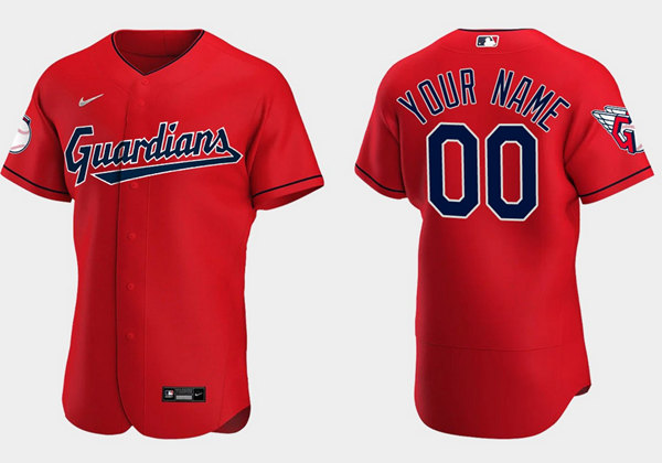 Cleveland Guardians Personalized Custom Red Stitched Jersey - Zenithce