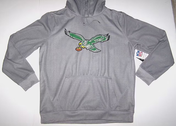 Philadelphia Eagles Gray Throwback Pullover Hoodie - Zenithce