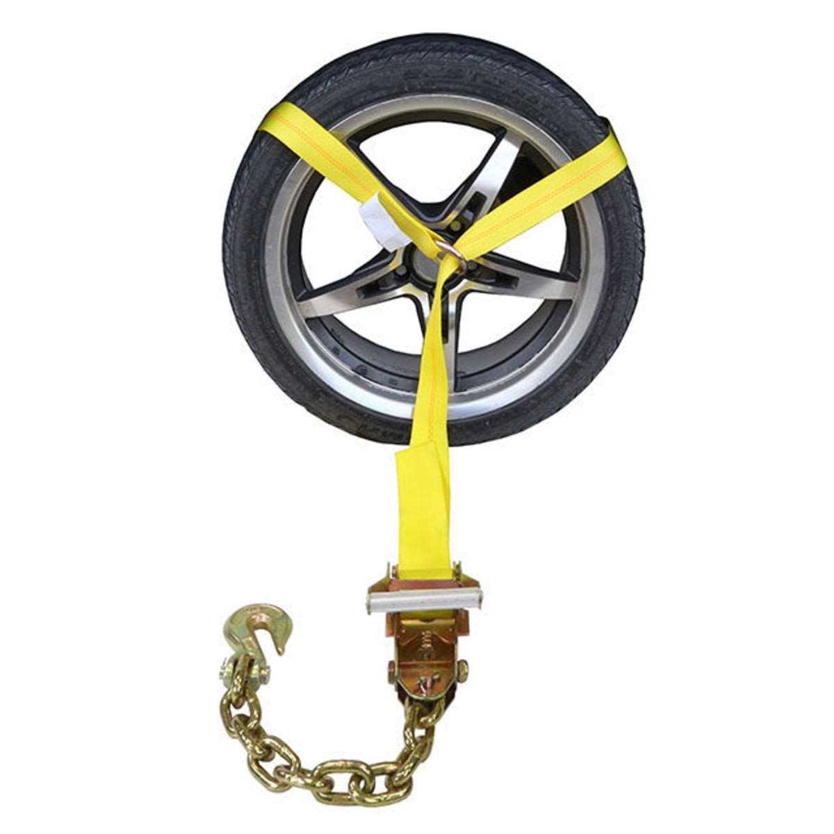 Us Cargo Control Side Mount Wheel Net with Ratchet and Chain Extension - Zenithce