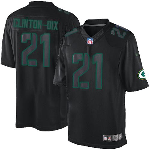 Packers #21 Ha Ha Clinton-Dix Black Stitched Impact Limited Nike Jersey - Zenithce