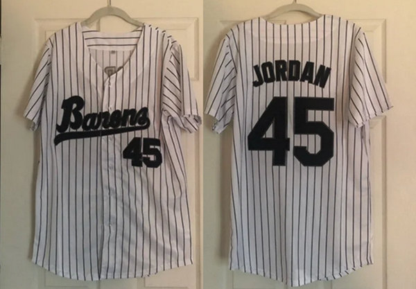 Birmingham Barons #45 Michael Jordan White Cool Base Stitched Jersey - Zenithce