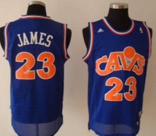 Cleveland Cavaliers #23 LeBron James CavFanatic Blue Swingman Throwback Jersey - Zenithce