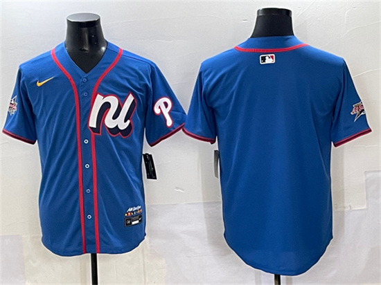 National League Philadelphia Phillies Blank Blue 2025 All-Star Edition Limited Stitched Jersey - Zenithce
