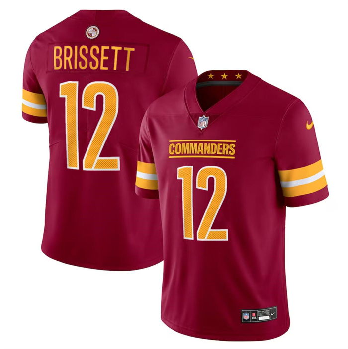 Washington Commanders #12 Jacoby Brissett Burgundy 2023 F.U.S.E. Vapor Limited Stitched Jersey - Zenithce