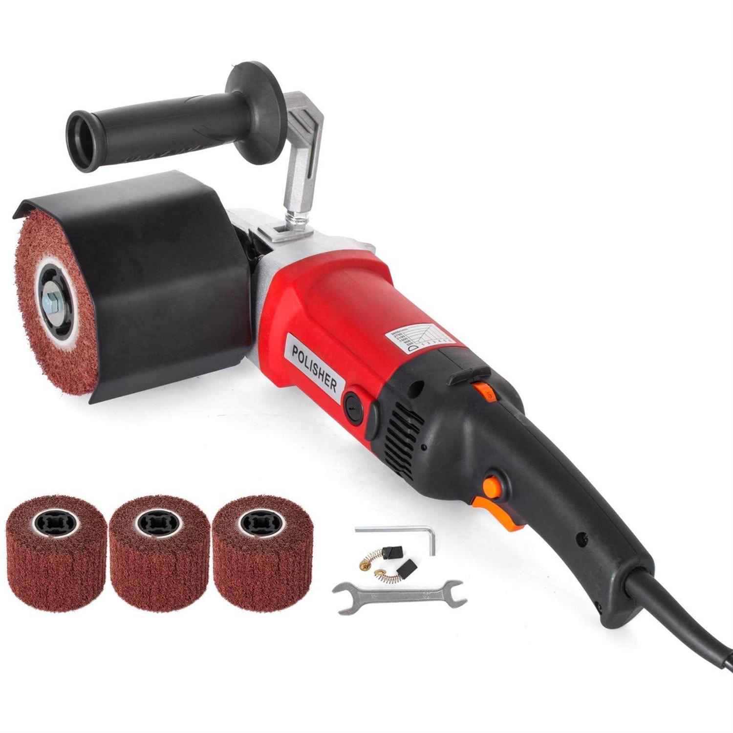 VEVOR Stainless Steel Polisher Handheld Sander Polisher Wheel 1200W Burnishing Machine 4 Polishing Wheels 110V LSJ1200WP4GL00001V1 - Zenithce