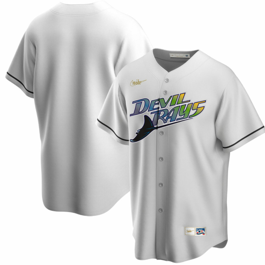 Tampa Bay Devil Rays White Cooperstown Jersey - Zenithce