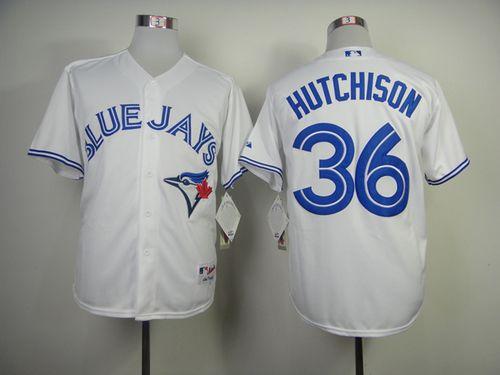 Blue Jays #36 Drew Hutchison White Cool Base Stitched Jersey - Zenithce