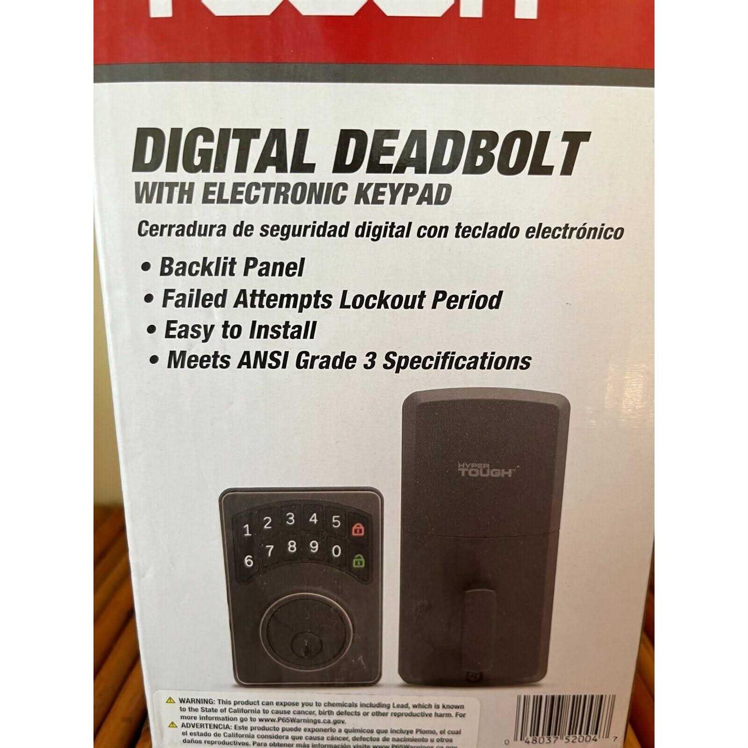 Hyper Tough Digital Deadbolt 1752002 - Zenithce