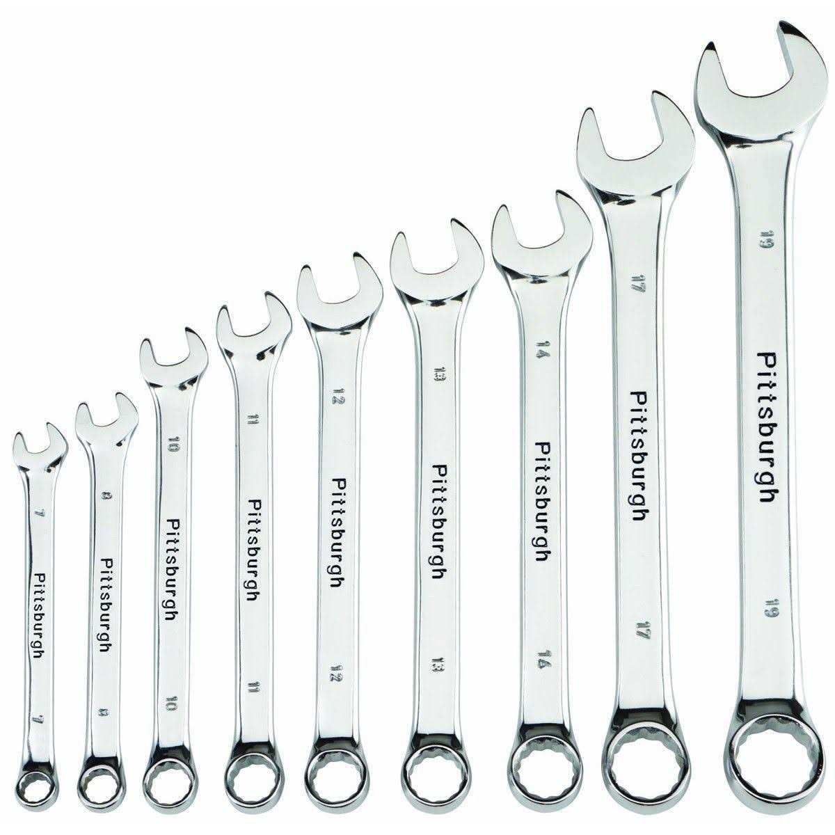 Pittsburgh Flex-Head SAE Ratcheting Combination Wrench Set - Zenithce