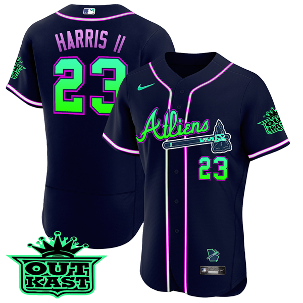 Atlanta Braves #23 Michael Harris II 2023 Galaxy Flex Base Stitched Jersey - Zenithce