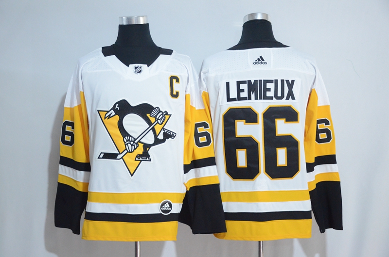 Pittsburgh Penguins #66 Mario Lemieux Adidas White Road Authentic Stitched Jersey - Zenithce
