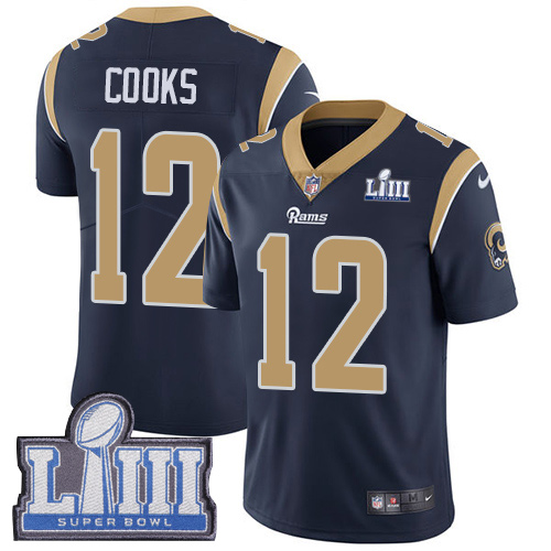Los Angeles Rams #12 Brandin Cooks Navy Blue Super Bowl LIII Vapor Untouchable Limited Stitched Jersey - Zenithce
