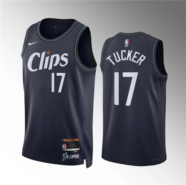 Los Angeles Clippers #17 P.j. Tucker Navy 2023-24 City Edition Stitched Jersey - Zenithce