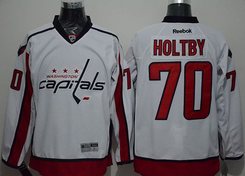 Capitals #70 Braden Holtby White Stitched Jersey - Zenithce