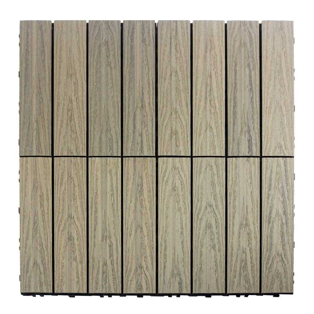 NewTechWood UltraShield Naturale 1& x 1& Outdoor Composite Quick Deck Tile - Zenithce