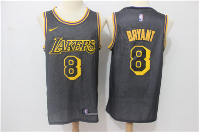 Lakers #8 Kobe Bryant Black City Edition Swingman Jersey - Zenithce