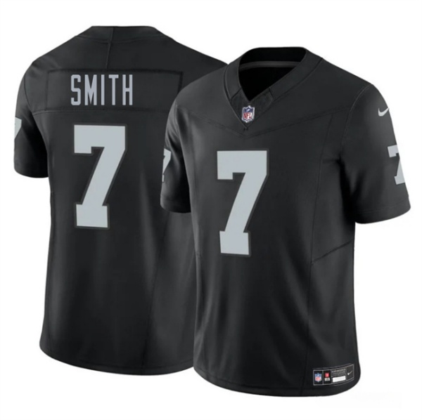 Las Vegas Raiders #7 Geno Smith Black 2025 F.U.S.E. Vapor Stitched Jersey - Zenithce