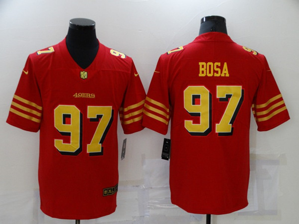 San Francisco 49ers #97 Nick Bosa Red Gold Vapor Untouchable Limited Stitched Jersey - Zenithce