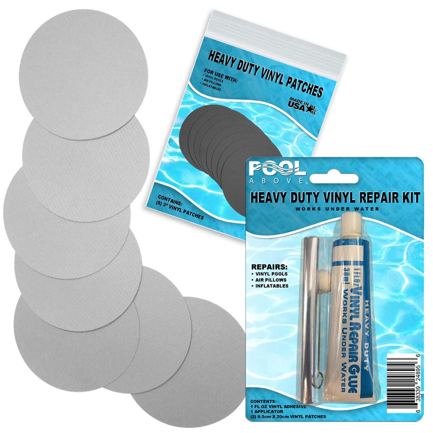 Pool Above Heavy Duty Vinyl Repair Patch Kit for Inflatables Boat Raft Kayak Air Beds - Zenithce