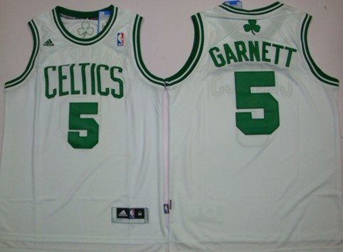 Boston Celtics #5 Kevin Garnett Revolution 30 Swingman White Jersey - Zenithce