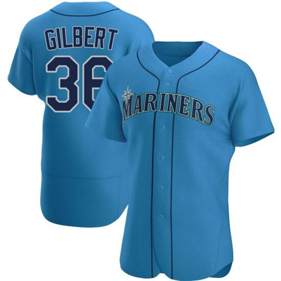 Seattle Mariners #36 Logan Gilbert Royal Flex Base Stitched Jersey - Zenithce