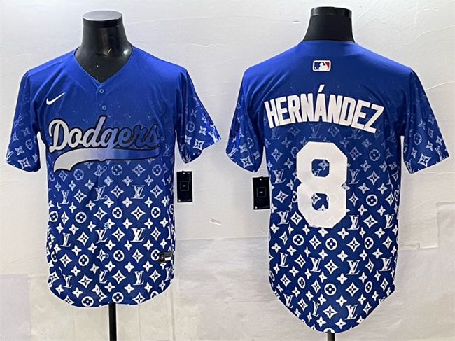 Los Angeles Dodgers #8 Enrique Hernández Blue Limited Stitched Jersey - Zenithce