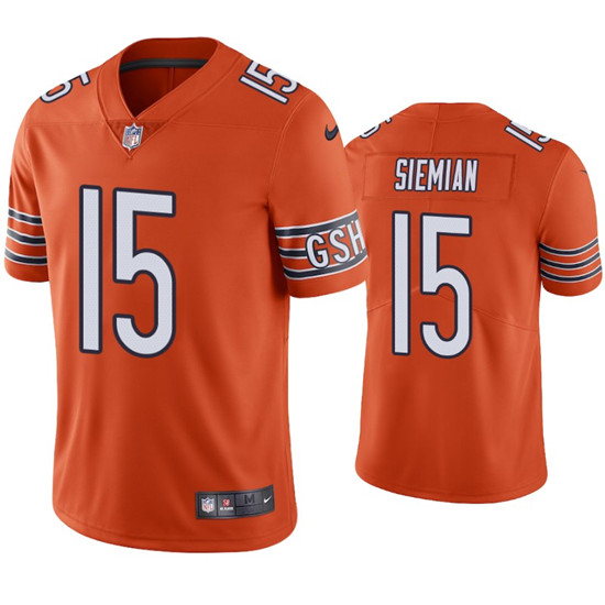 Chicago Bears #15 Trevor Siemian Orange Vapor Untouchable Limited Stitched Jersey - Zenithce