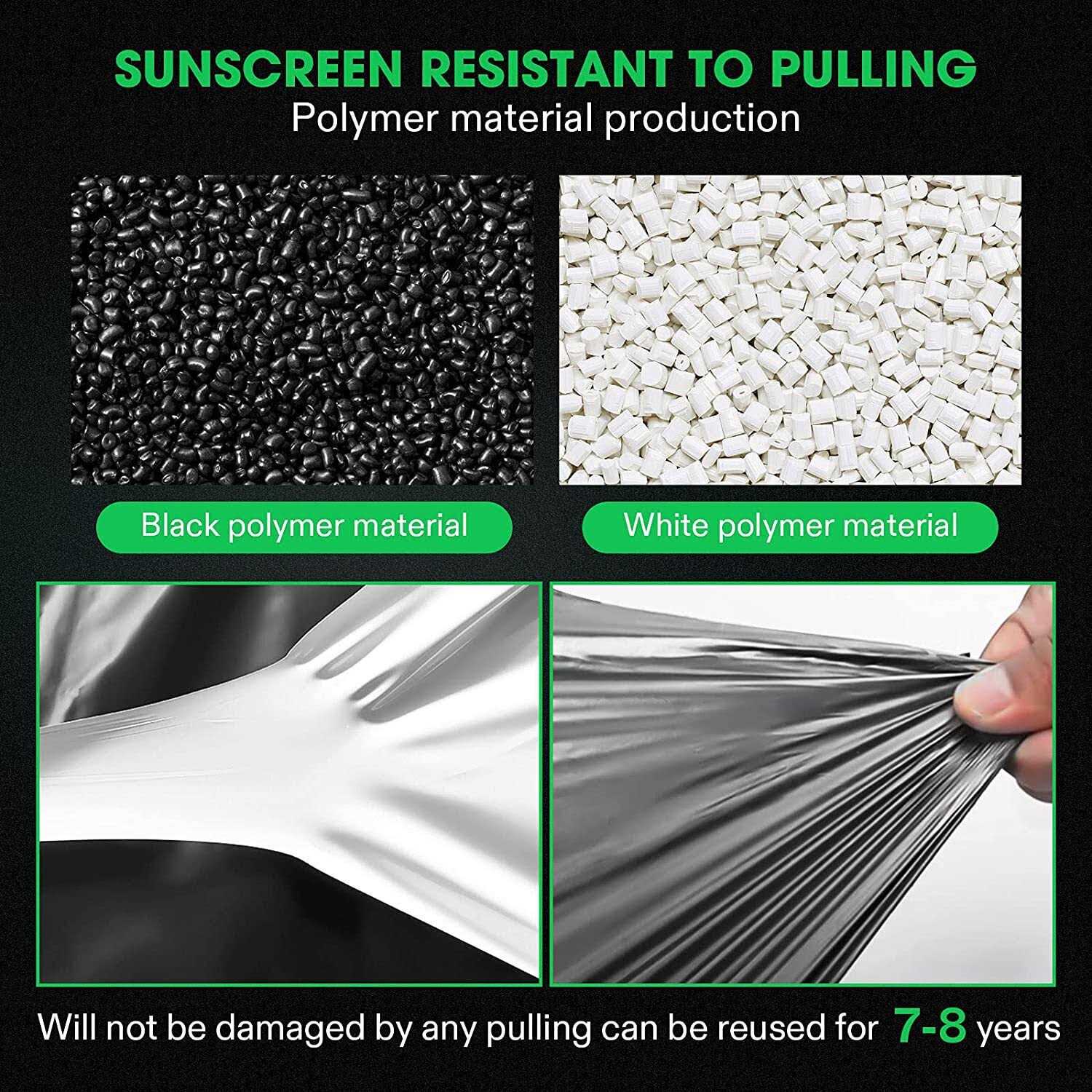VIVOSUN Black and White Panda Film 10 x 5.5 Mil Poly Film - Zenithce