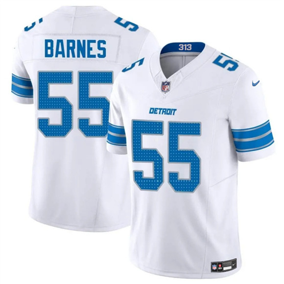 Detroit Lions #55 Derrick Barnes White 2025 F.U.S.E. Vapor Limited Stitched Game Jersey - Zenithce