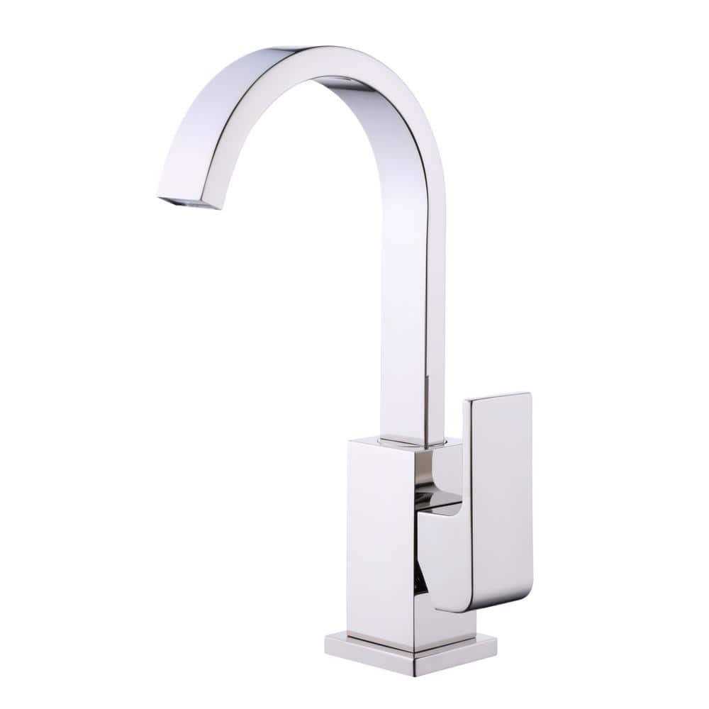 Glacier Bay Farrington Single Hole Single-Handle High-Arc Bathroom Faucet in Matte Black - Zenithce