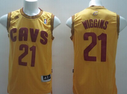Cleveland Cavaliers #21 Andrew Wiggins Yellow Swingman Jersey - Zenithce