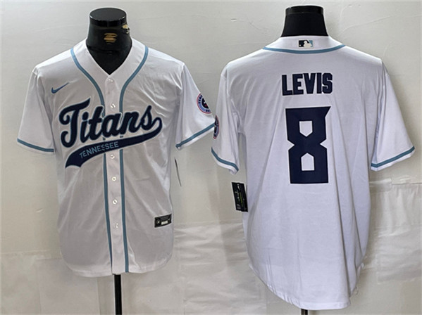 Tennessee Titans #8 Will Levis White With Patch Cool Base Stitched Jersey - Zenithce