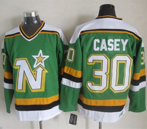 Stars #30 Jon Casey Green CCM Throwback Stitched Jersey - Zenithce