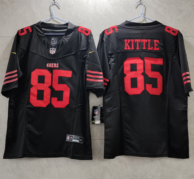 San Francisco 49ers #85 George Kittle Black 2023 F.U.S.E. Vapor Untouchable Limited Stitched Jersey - Zenithce