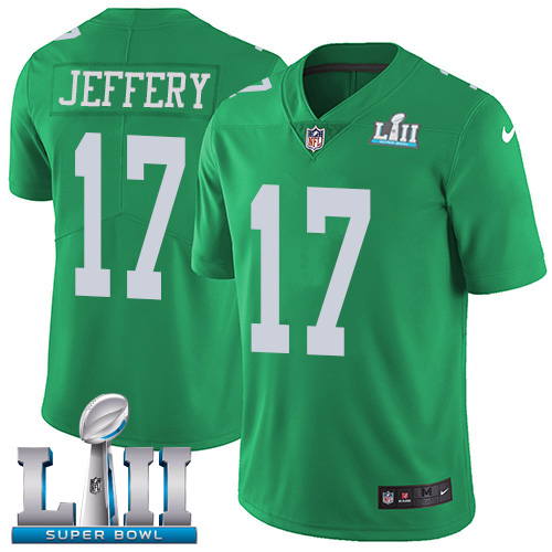 Philadelphia Eagles #17 Alshon Jeffery Green Super Bowl LII Game Stitched Jersey - Zenithce