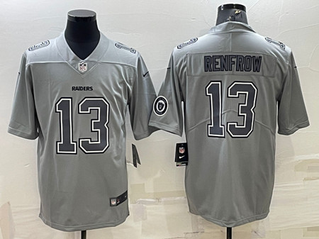 Las Vegas Raiders #13 Hunter Renfrow Gray Atmosphere Fashion With Patch Stitched Jersey - Zenithce