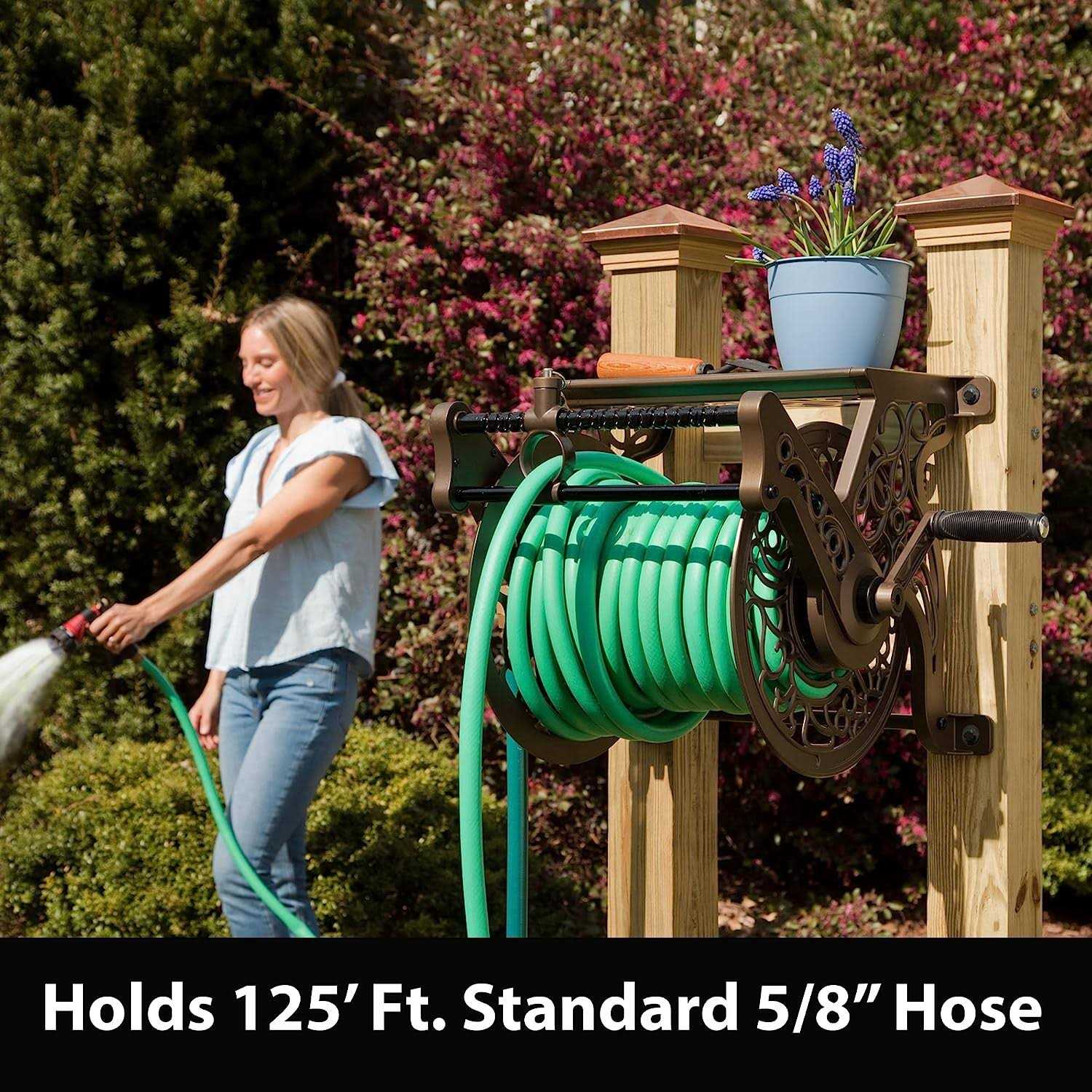 Liberty Garden Steel Wall-mount Hose Reel 712-L - Zenithce