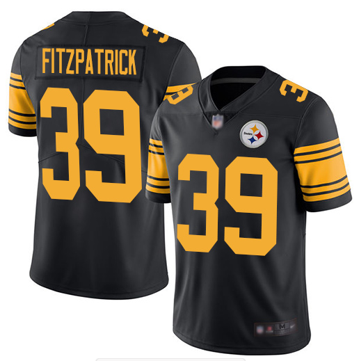 Pittsburgh Steelers #39 Minkah Fitzpatrick Black Color Rush Limited Stitched Jersey - Zenithce