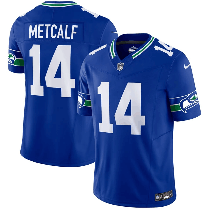 Seattle Seahawks #14 D.K. Metcalf Royal 2023 F.U.S.E. Vapor Limited Throwback Stitched Jersey - Zenithce