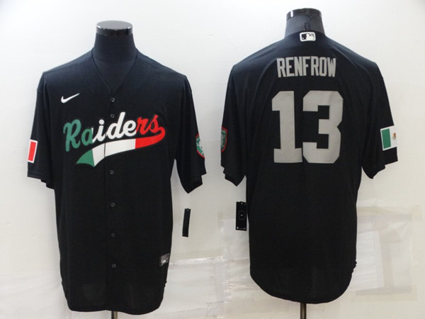 Las Vegas Raiders #13 Hunter Renfrow Black Mexico Stitched Jersey - Zenithce