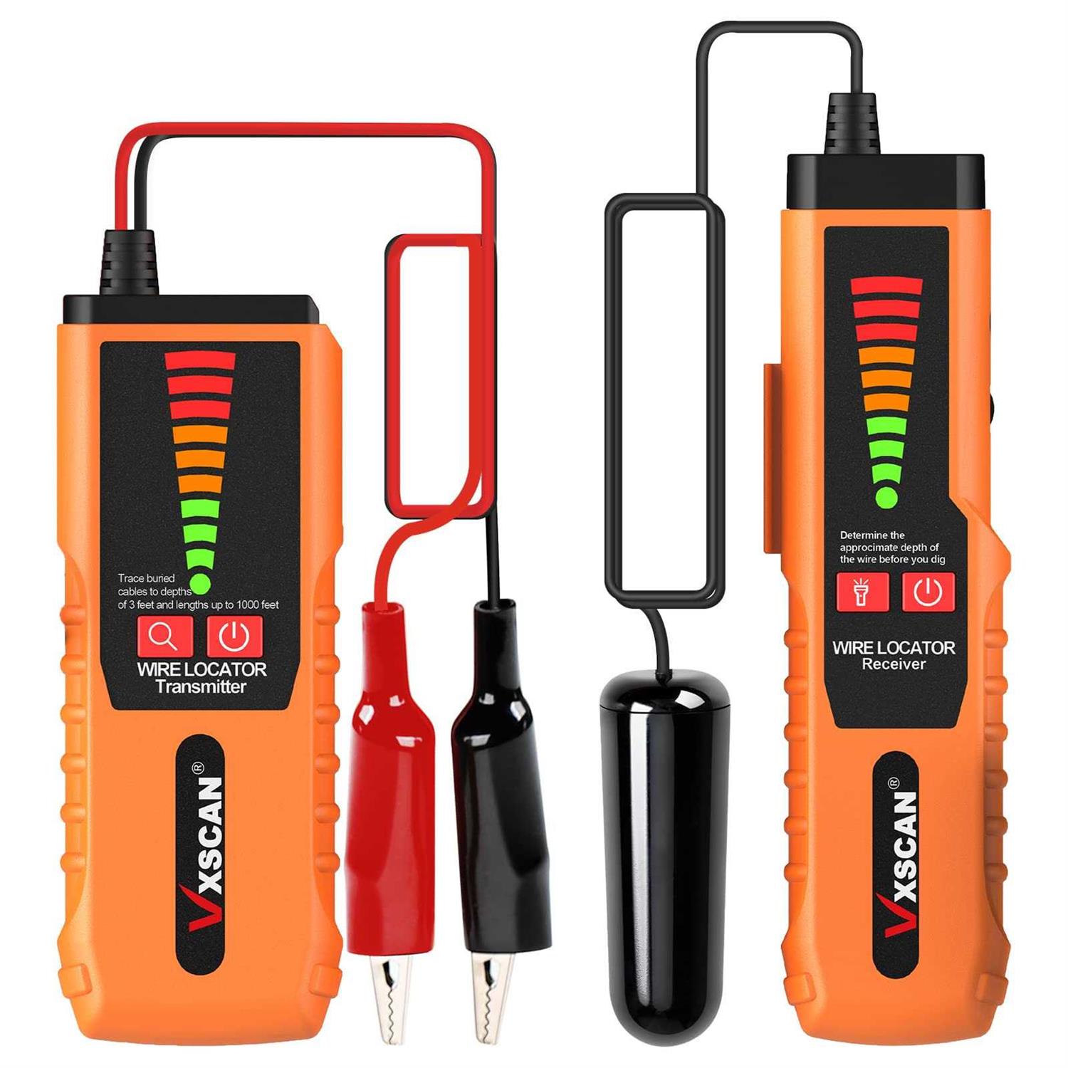 Underground Wire Tracer, Vxscan F04 Wire Locator Tone Generator Kit and Probe With Earphone Cable - Zenithce