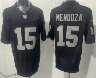 Las Vegas Raiders #15 Fernando Mendoza Limited Black FUSE Vapor Jersey - Zenithce