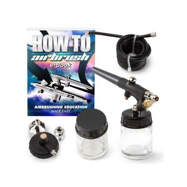 Pointzero Cake Airbrush Decorating Kit 3 Airbrushes, Compressor and 12 Chefmaster Colors - Zenithce