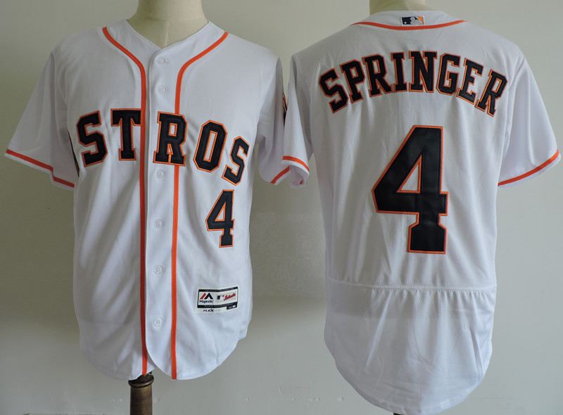Houston Astros #4 George Springer White Elite Stitched Jersey - Zenithce