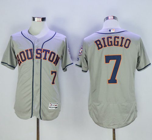 Astros #7 Craig Biggio Grey Flexbase Authentic Collection Stitched Jersey - Zenithce