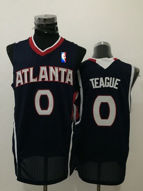 Atlanta Hawks #0 Jeff Teague Navy Blue Swingman Jersey - Zenithce