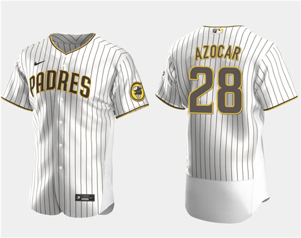San Diego Padres #28 José Azocar White Flex Base Stitched Jersey - Zenithce