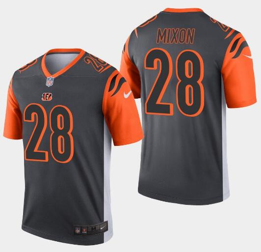 Cincinnati Bengals #28 Joe Mixon Silver Inverted Legend Jersey - Zenithce