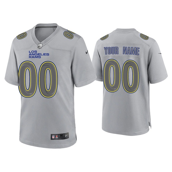 Los Angeles Rams Customized Custom Gray Atmosphere Fashion Stitched Game Jersey - Zenithce