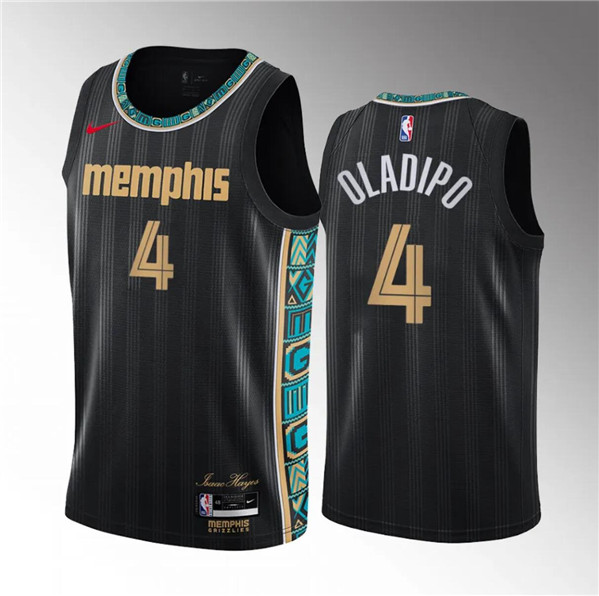Memphis Grizzlies #4 Victor Oladipo Black City Edition Stitched Jersey - Zenithce